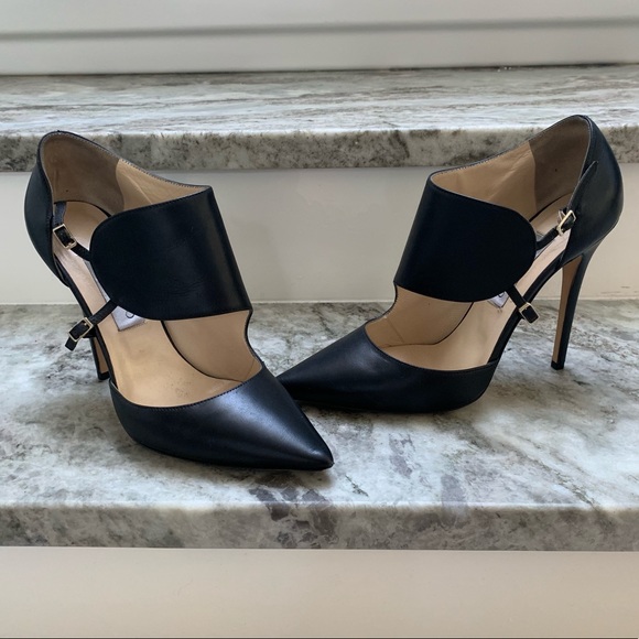 Jimmy Choo Shoes - Jimmy Choo Black Calfskin Leather Point-Toe Pump